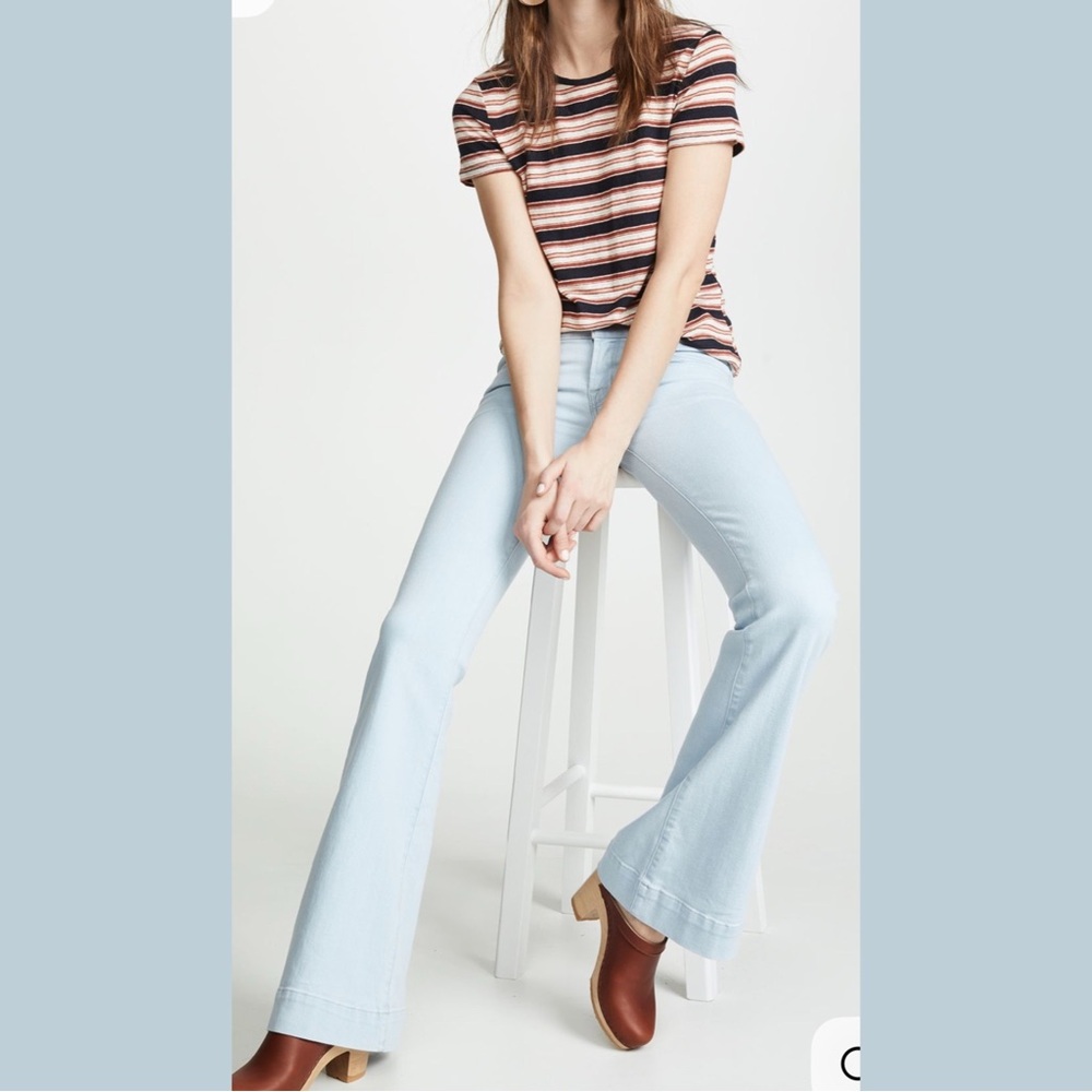 J Brand Lovestory Flare Light Blue Wash Jeans, 28 x 32